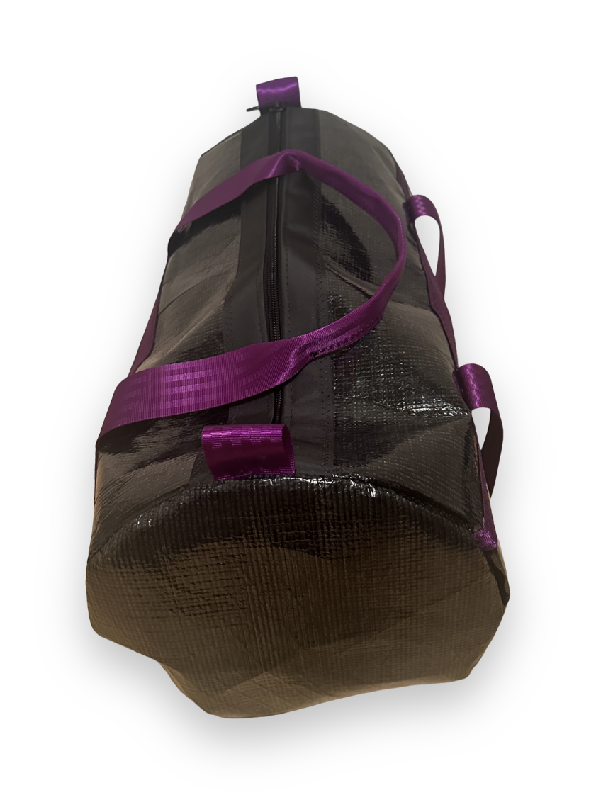Medium Duffel Bag - Carbon with purple