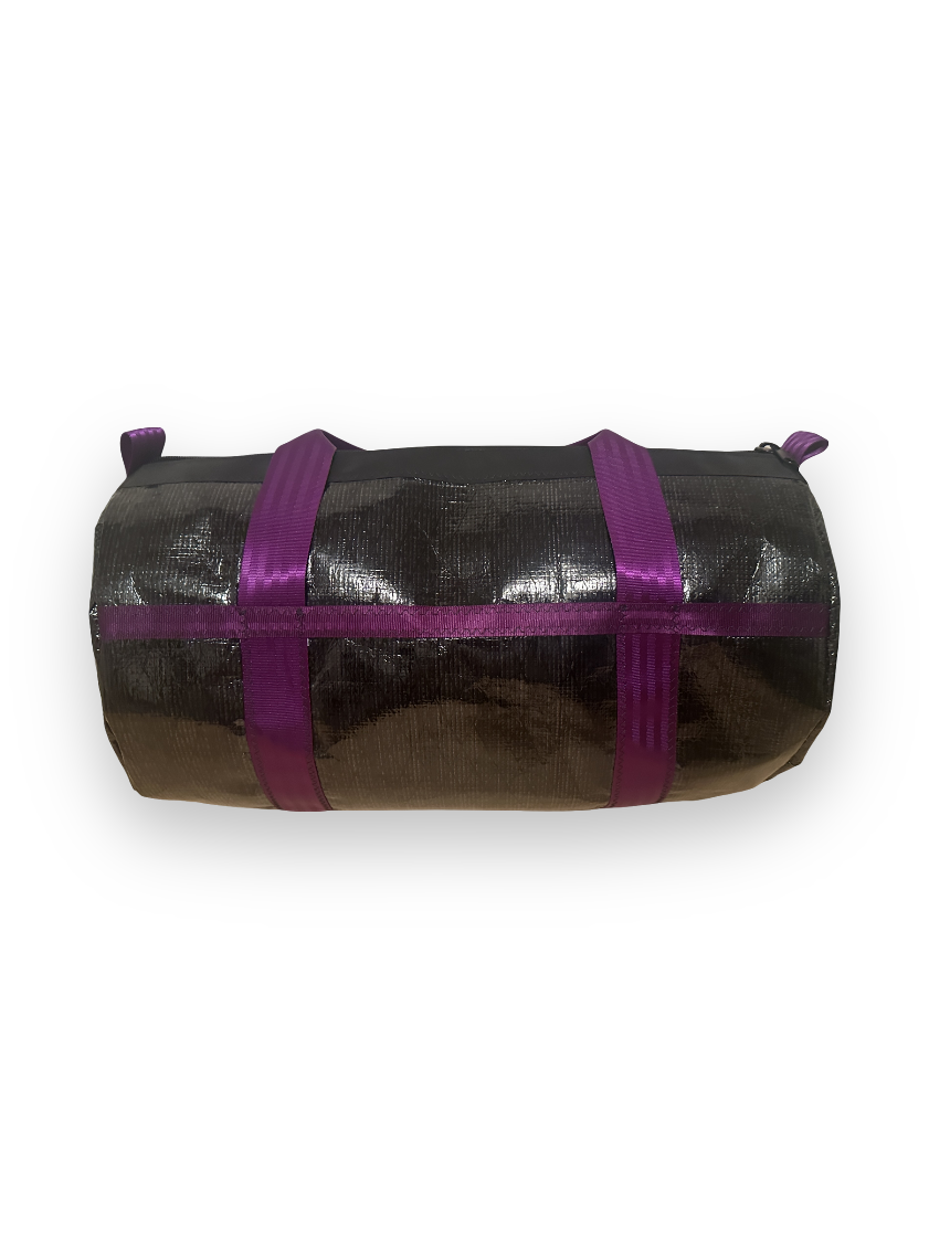 Medium Duffel Bag - Carbon with purple
