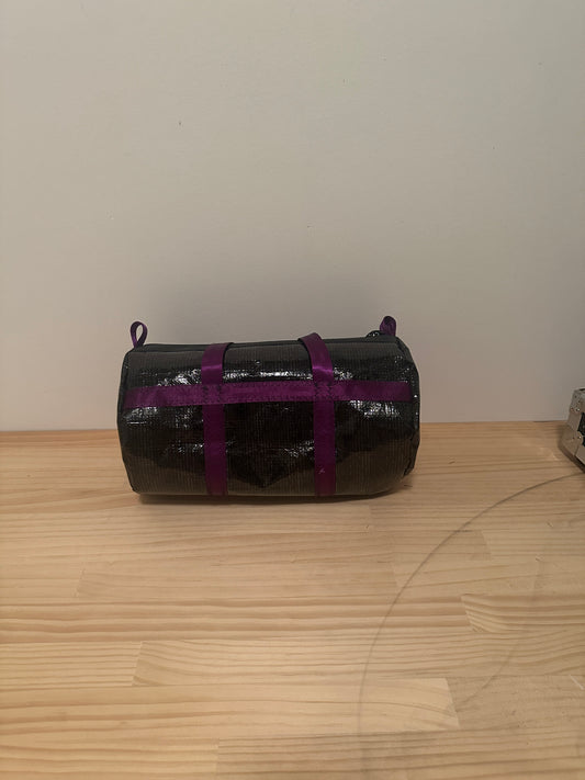 Small Duffle Bag - Carbon with Purple