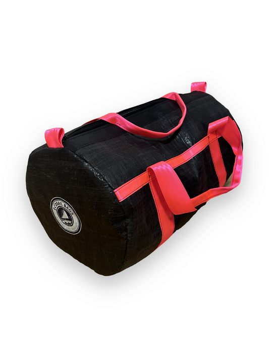 Medium Duffel Bag - Carbon with Fluro Pink