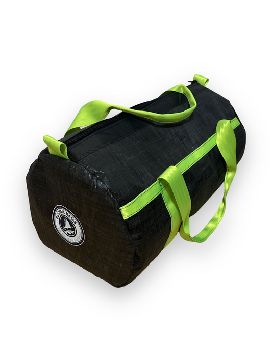 Medium Duffel Bag - Carbon with Fluro Green