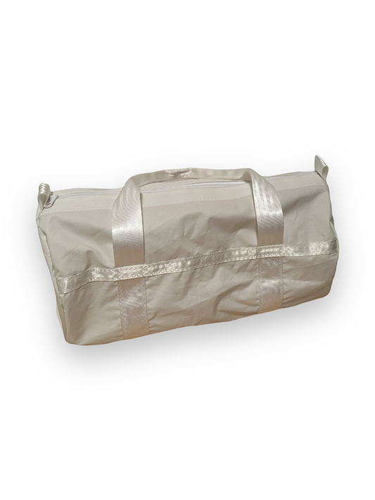 Medium Duffel Bag - White with White