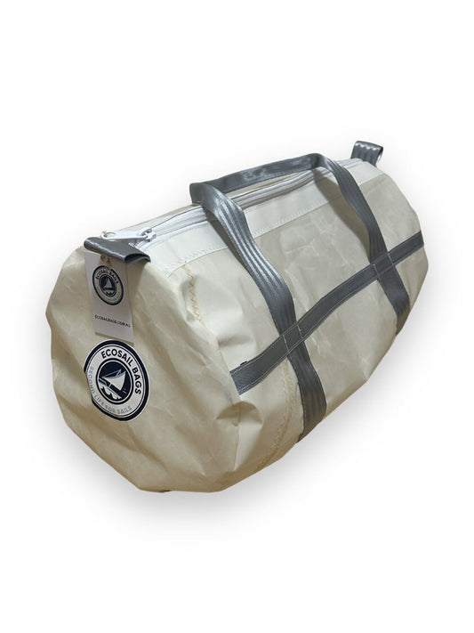 Medium Duffel Bag - White with Grey