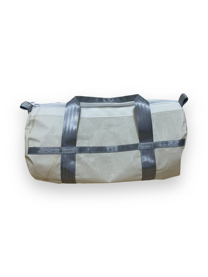 Medium Duffel Bag - White with Grey