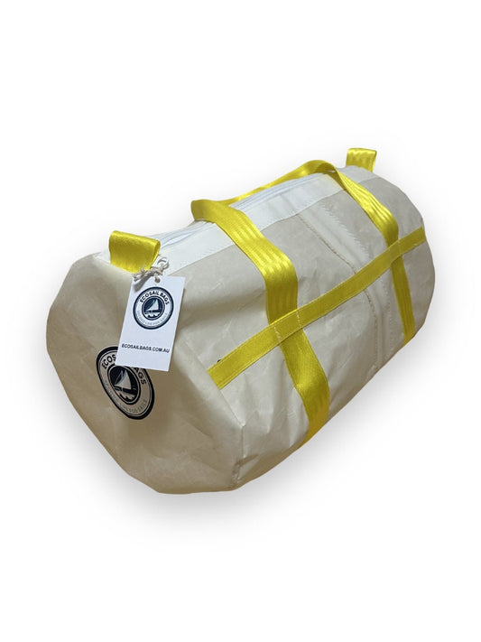 Medium Duffel Bag - White with Yellow