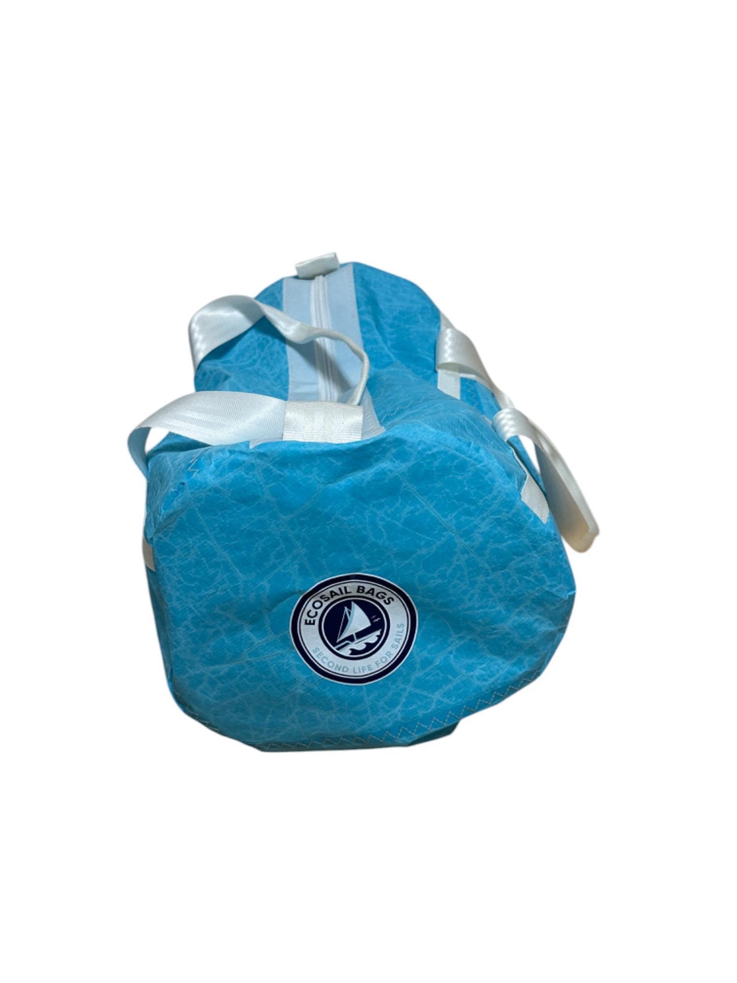 Medium Duffel Bag - Blue with White